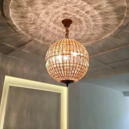 Designer Model Vintage Elegant Sphere Crystal Chandelier for Living Room/Foyer/ Hallway