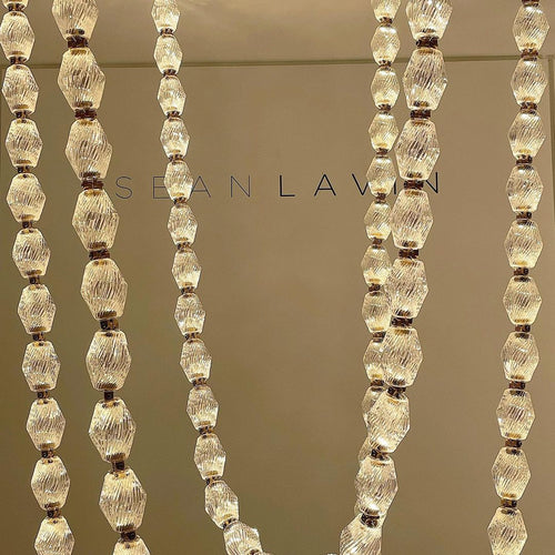 Lustre créatif en verre pour salon, salle à manger ou escalier