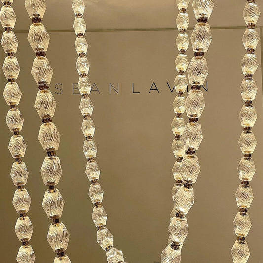 Lustre créatif en verre pour salon, salle à manger ou escalier