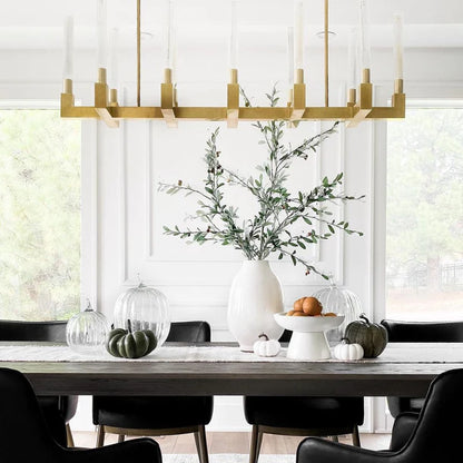 Lampadario moderno in vetro tubolare rotondo/lineare per sala da pranzo/isola della cucina