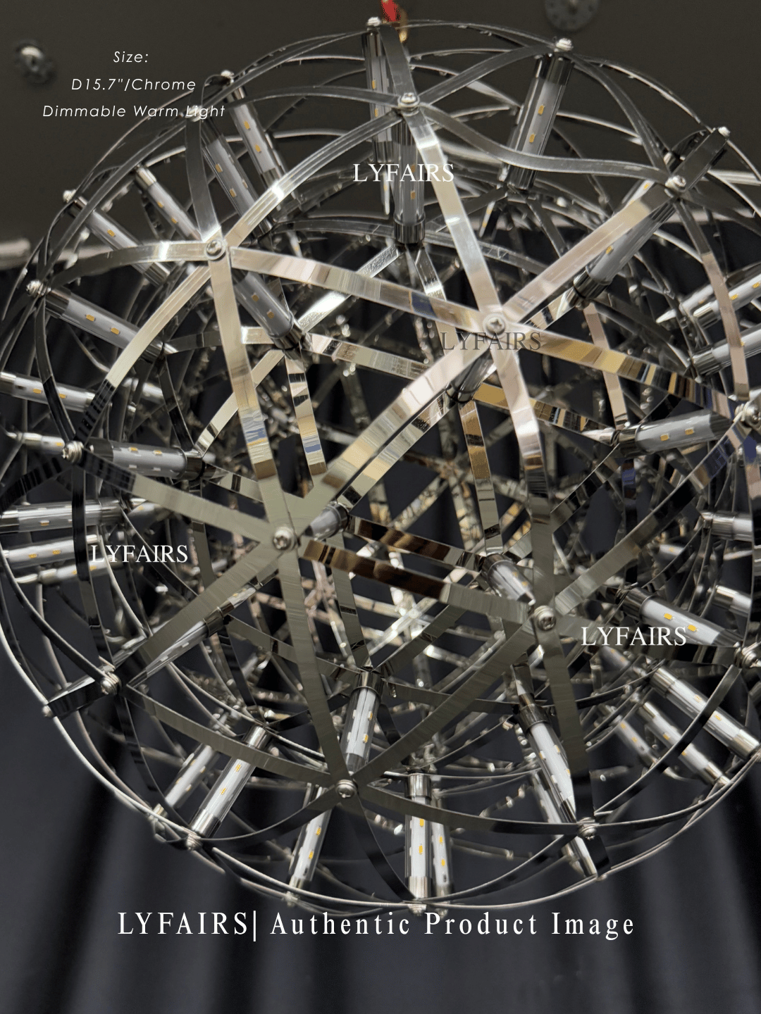 Round Starry Sky Chandelier Light Fire Ball Ceiling Lighting for Living Room/Cottage