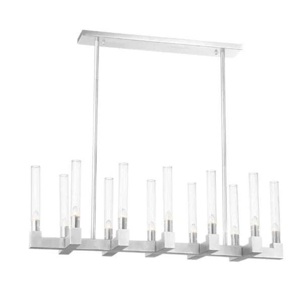 Lampadario moderno in vetro tubolare rotondo/lineare per sala da pranzo/isola della cucina