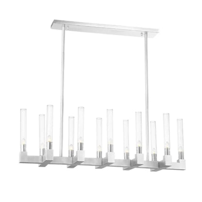 Lampadario moderno in vetro tubolare rotondo/lineare per sala da pranzo/isola della cucina