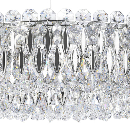 Light Luxury Crystal Beads Drum Collection Flush Mounted/Rectangle/Round Chandelier