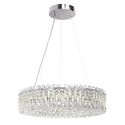 Light Luxury Crystal Beads Drum Collection Flush Mounted/Rectangle/Round Chandelier