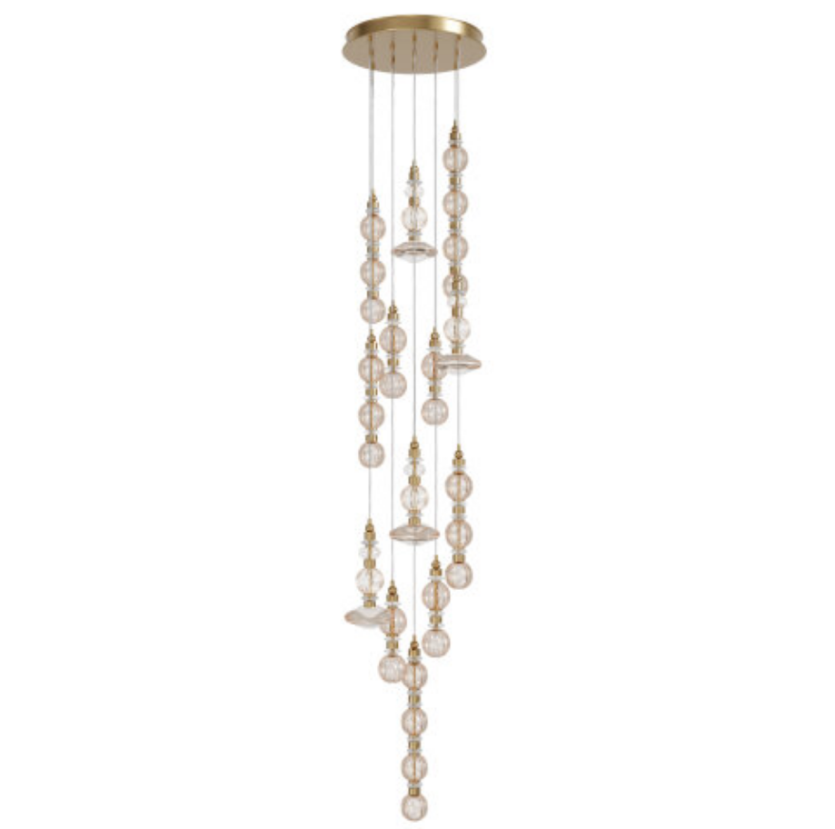 Customized Floating Irregular Glass Chandelier