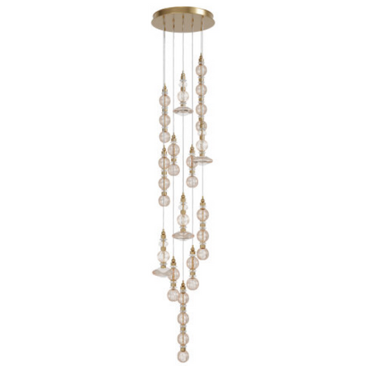 Customized Floating Irregular Glass Chandelier