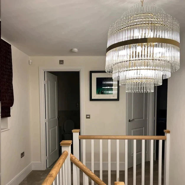 Light Luxury Modern Round Multi-tiered Crystal Chandelier