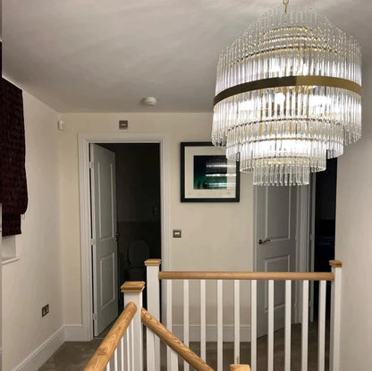 Light Luxury Modern Round Multi-tiered Crystal Chandelier