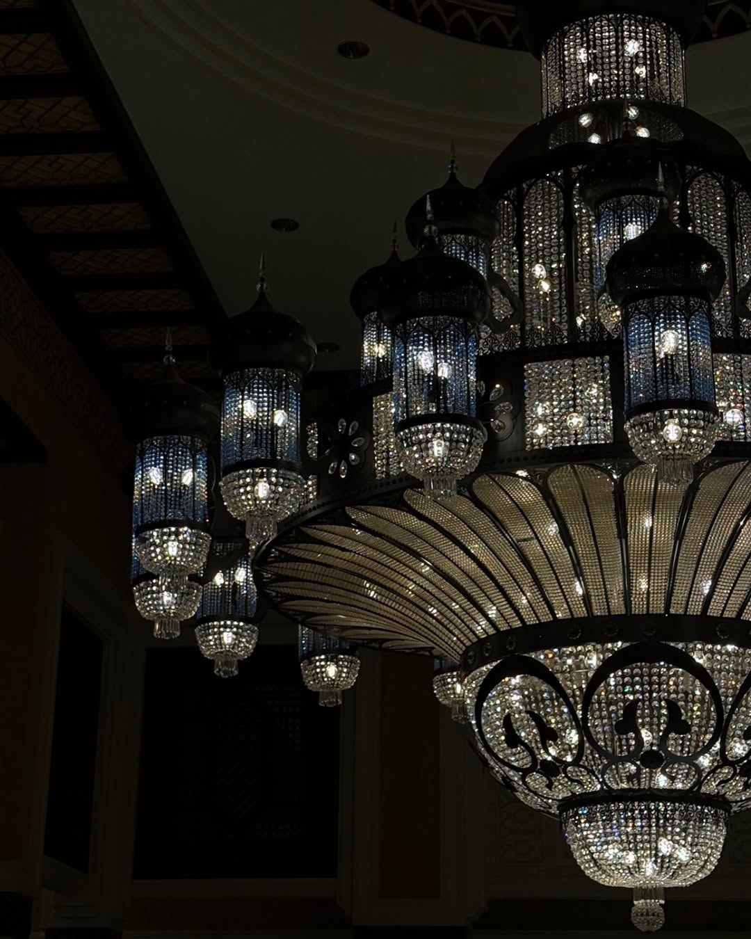 Arabian Nights Palace‑Style Sculptural Maximalist Crystal Lantern Chandelier