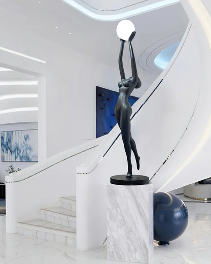 Elegant Lady Sculpture Floor Lamp