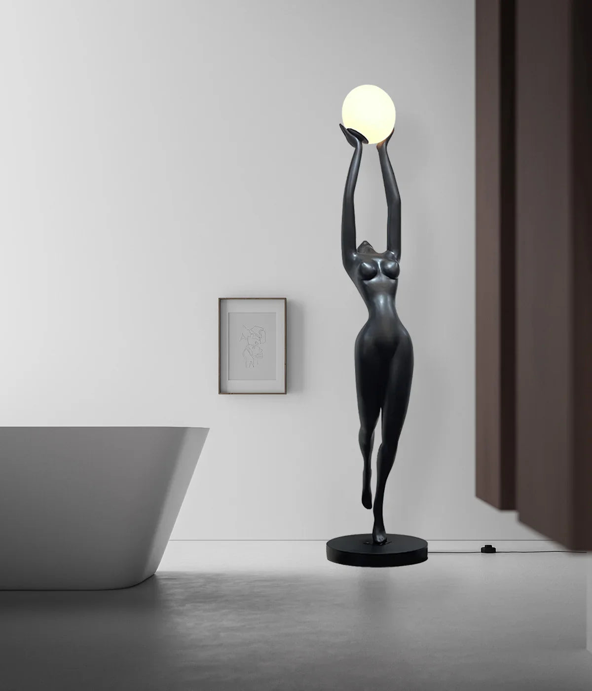 Elegant Lady Sculpture Floor Lamp