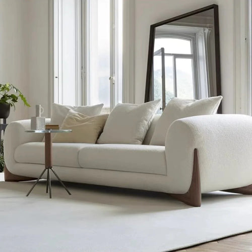 Cozy Style Fleece Fabric Sofa
