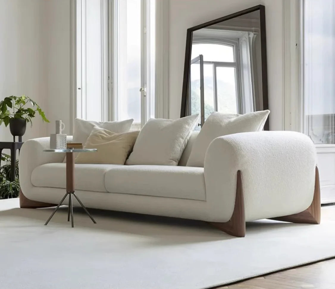 Cozy Style Fleece Fabric Sofa