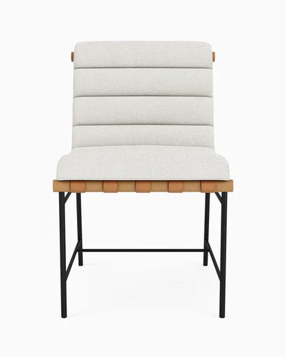 Boucle/Leather Dining Chairs
