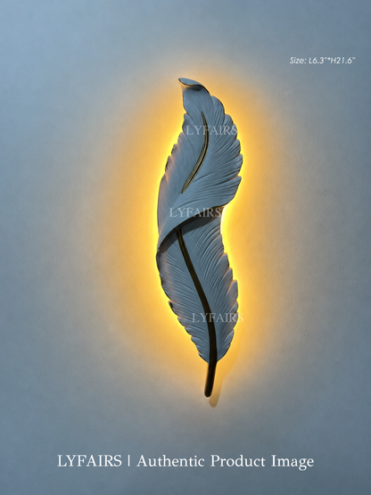 Light Luxury Creative White Feather Wall Light For Living Room/Bedside/Foyer