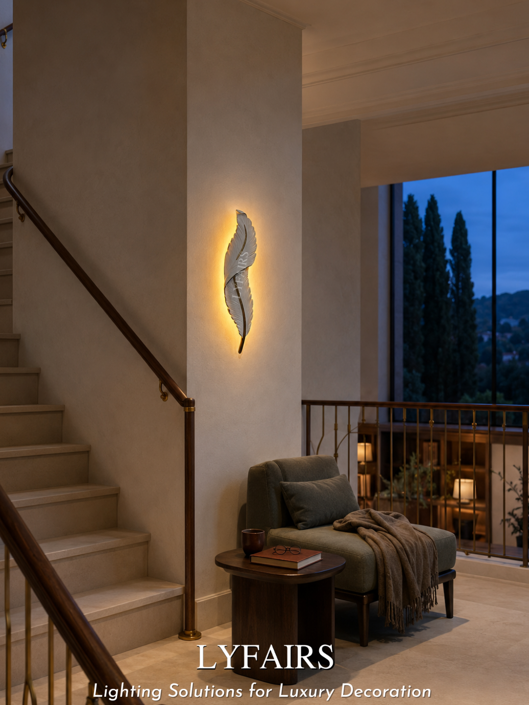 Light Luxury Creative White Feather Wall Light For Living Room/Bedside/Foyer