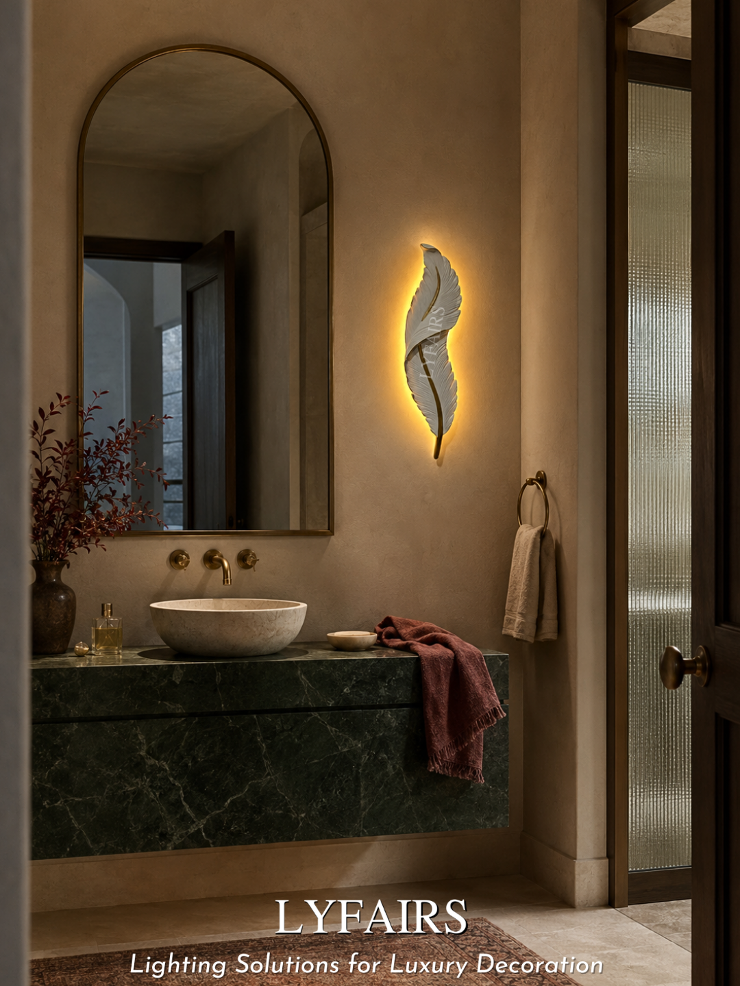 Light Luxury Creative White Feather Wall Light For Living Room/Bedside/Foyer