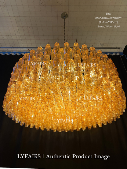 Lustre moderne en verre fumé rond/rectangulaire/entonnoir pour plafond bas