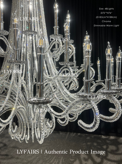 Lustre vintage en cristal en forme de tentacule de pieuvre pour salon/escalier/entrée