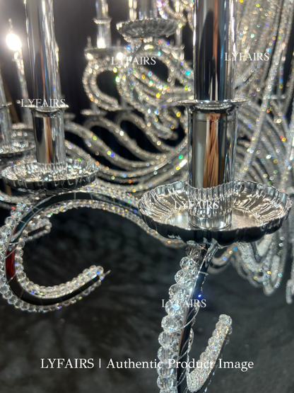 Lustre vintage en cristal en forme de tentacule de pieuvre pour salon/escalier/entrée