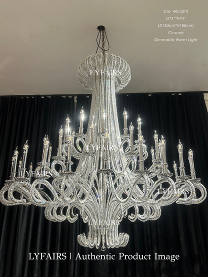 Lustre vintage en cristal en forme de tentacule de pieuvre pour salon/escalier/entrée