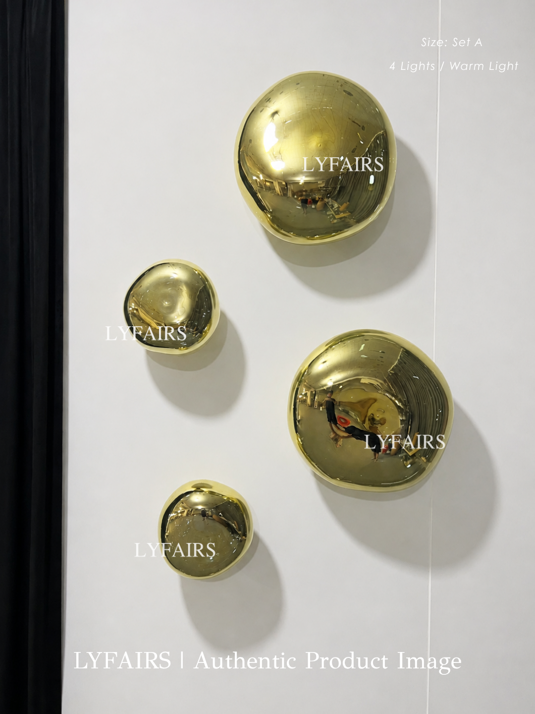 Modern Luxury Metallic Mirrored Irregular Lava Wall Sconce