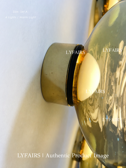 Modern Luxury Metallic Mirrored Irregular Lava Wall Sconce