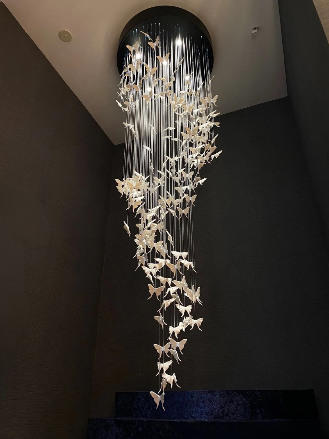 Lustre d'escalier en colimaçon moderne, luminaire de plafond pour salon/entrée à haut plafond