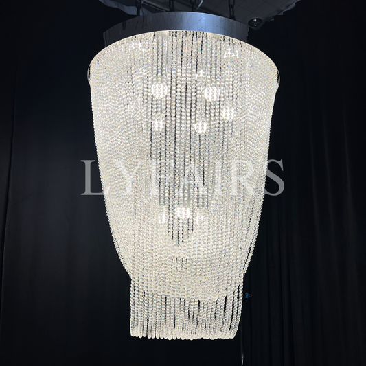 Luxury Crystal Chandelier Flush Mount Ceiling Light Fixture