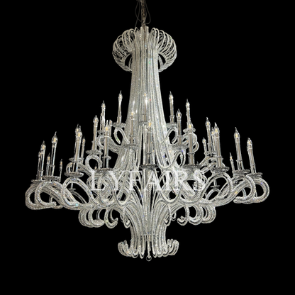 Lustre vintage en cristal en forme de tentacule de pieuvre pour salon/escalier/entrée