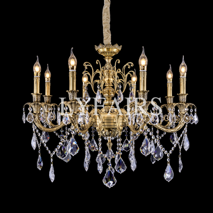 Baroque Revival Unique Patterned Antique Brass Chandelier Series