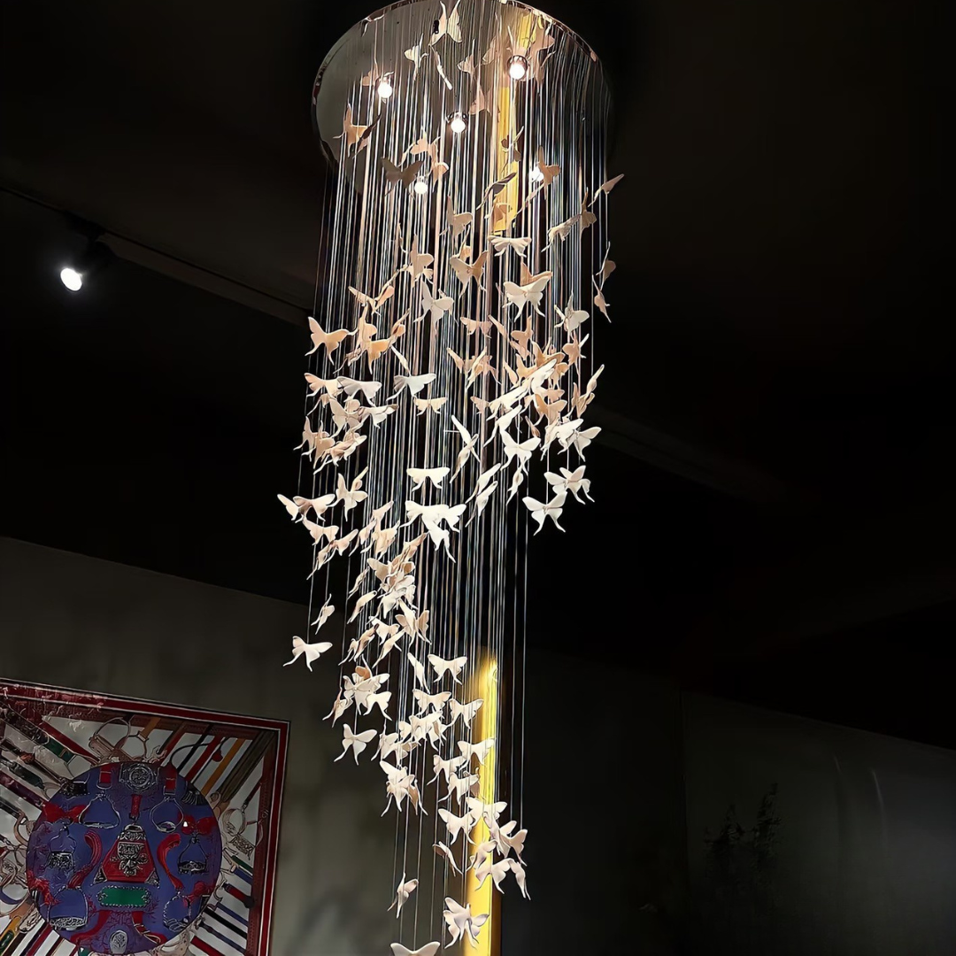 Lustre d'escalier en colimaçon moderne, luminaire de plafond pour salon/entrée à haut plafond