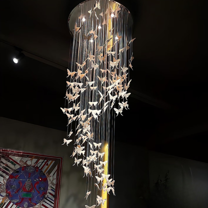 Lustre d'escalier en colimaçon moderne, luminaire de plafond pour salon/entrée à haut plafond