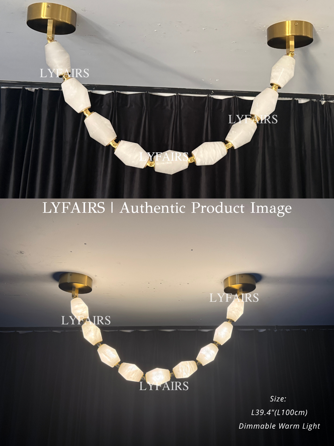 Modern Alabaster Necklace Chandelier