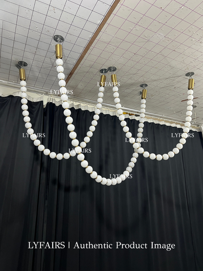 Lampadario moderno e creativo con collana di perle acriliche