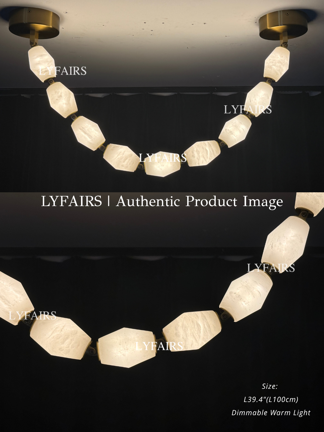 Modern Alabaster Necklace Chandelier