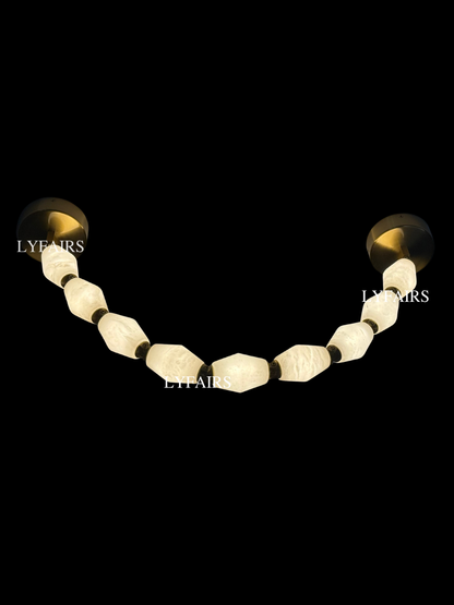 Modern Alabaster Necklace Chandelier