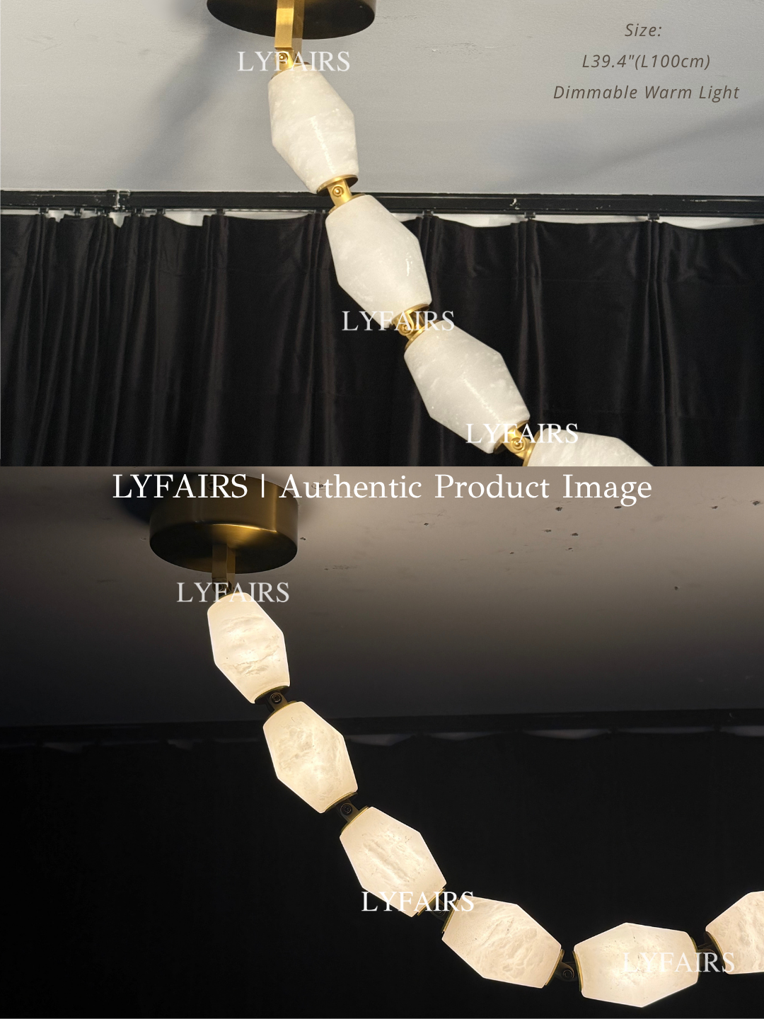 Modern Alabaster Necklace Chandelier
