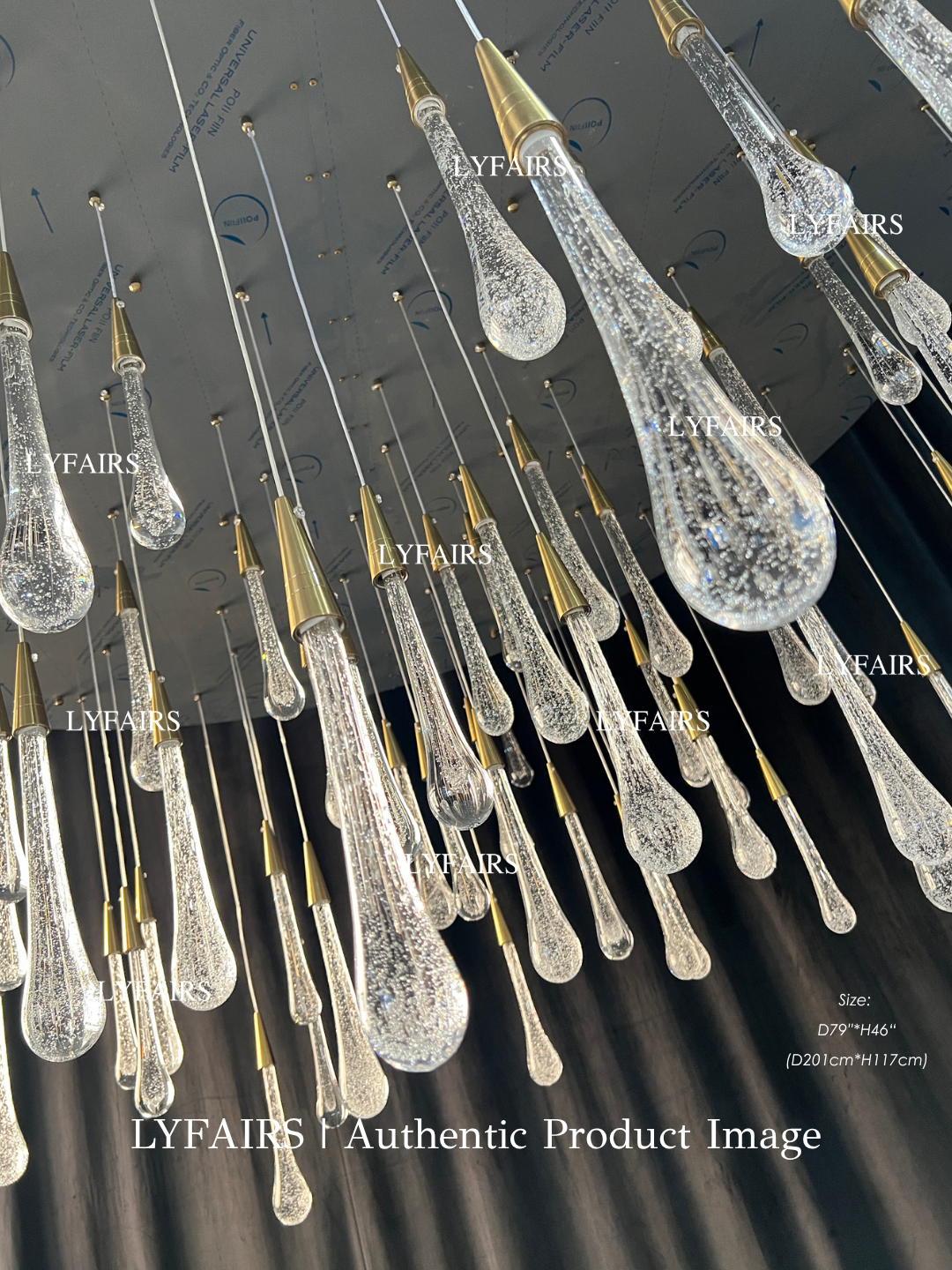 Oversized Modern Cascade Raindrop Crystal Chandelier