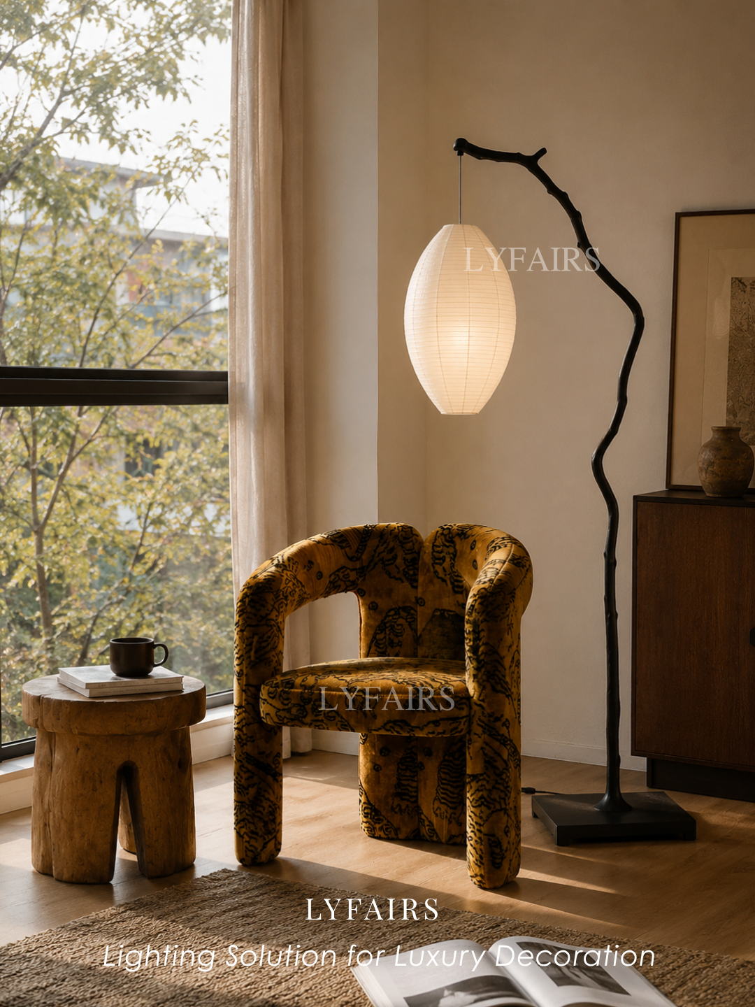 Vintage Tiger Stripes Dining Room/Dressing Chair