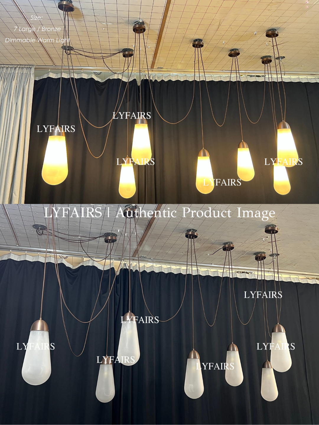 Modern Floating Pears-inspired Frosted Glass Pendant for High-ceiling