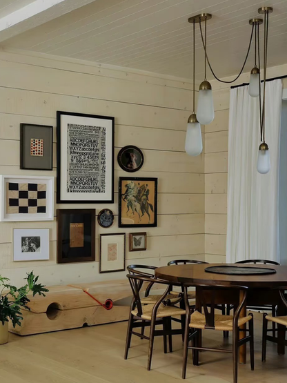 Modern Floating Pears-inspired Frosted Glass Pendant for High-ceiling