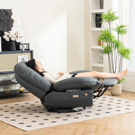 Smart Recliner Swivel With Voice Control Bluetooth USB Phone Holder Sofa Chair