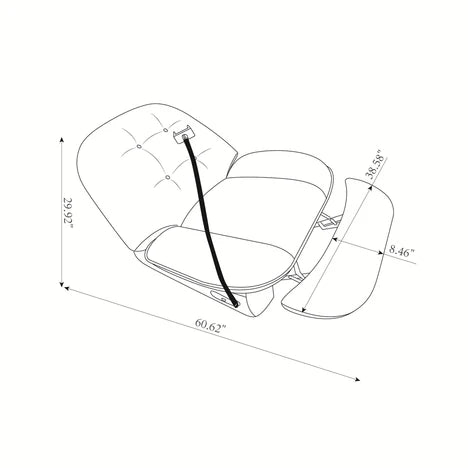 Smart Recliner Swivel With Voice Control Bluetooth USB Phone Holder Sofa Chair