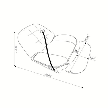 Smart Recliner Swivel With Voice Control Bluetooth USB Phone Holder Sofa Chair