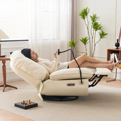 Smart Recliner Swivel With Voice Control Bluetooth USB Phone Holder Sofa Chair