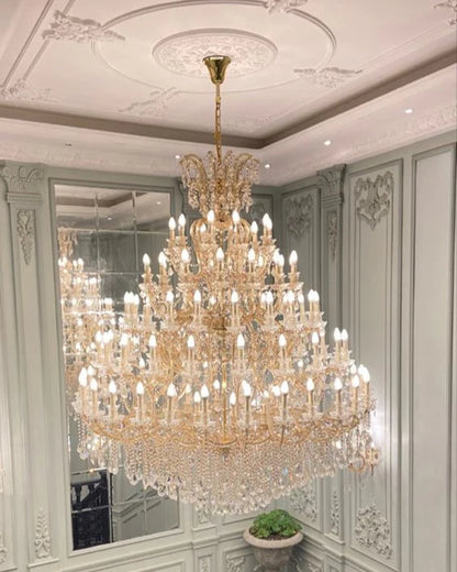 Lustre en cristal extra large à plusieurs niveaux pour hôtel/restaurant