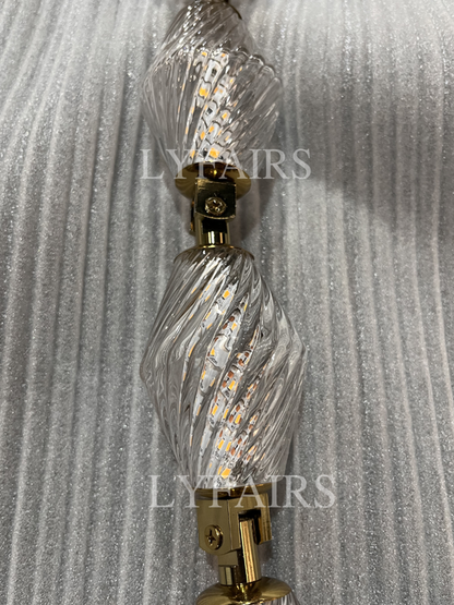 Lustre créatif en verre pour salon, salle à manger ou escalier