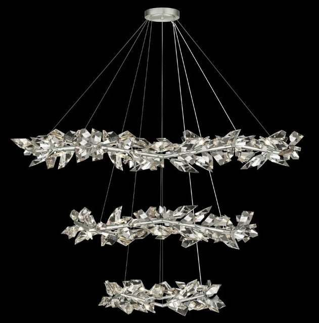 Art Handcrafted 1/2/3-tier Diamond-cut Crystal Chandelier for Living/Dining Room/Bedroom